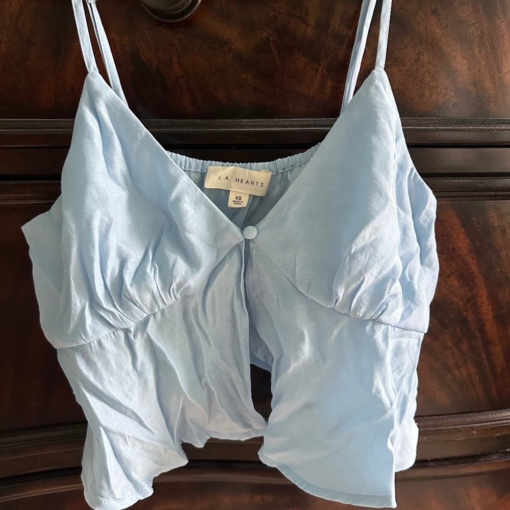 Blue L.A. Hearts Top